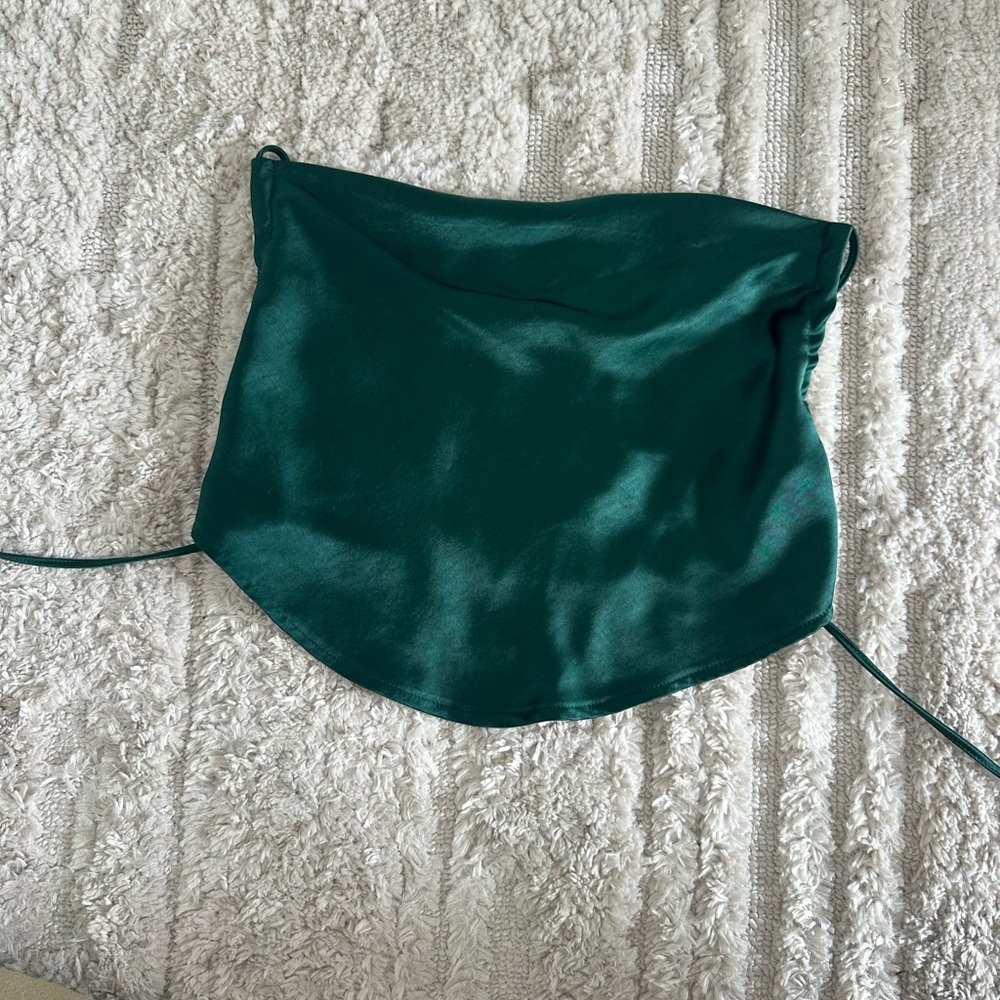 Motel Rocks Teal Satin Camisole